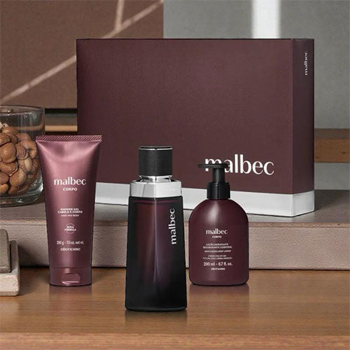 BOTICARIO MALBEC SET 3PCS EDT 100ML / SG 200G / BL 200ML
