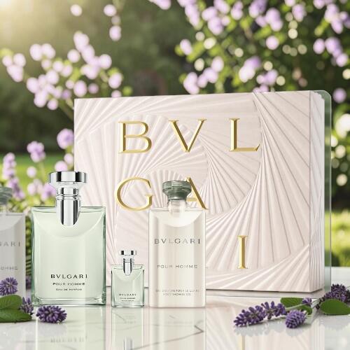 BVLGARI 香水セット 100ml & 75ml BVLGARI POUR HOMME EAU DE PARFUM SET 3 PCS EDP 100ml EDP 5ml SG