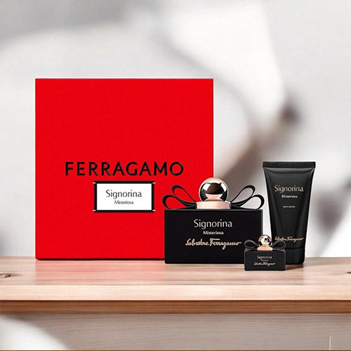 SALVATORE FERRAGAMO SIGNORINA MISTERIOSA SET 3PCS EDP 100ML / EDP