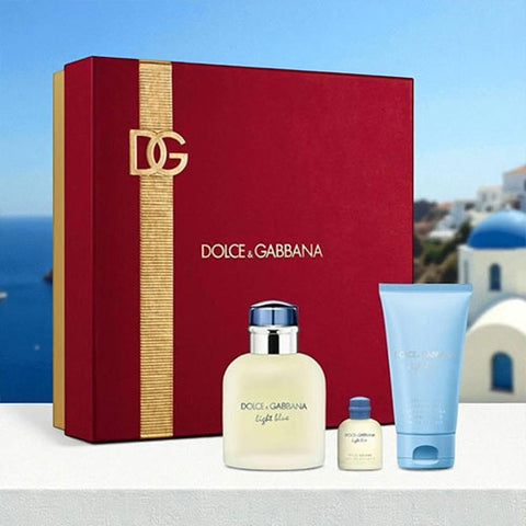 DOLCE GABBANA LIGHT BLUE POUR HOMME EDT GIFT SET 75ML EDT 4.5ML SG